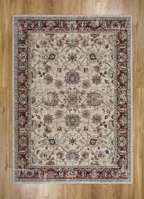 Mastercraft alhambra 6549a ivory Ivory, Red Living Room  Rug.