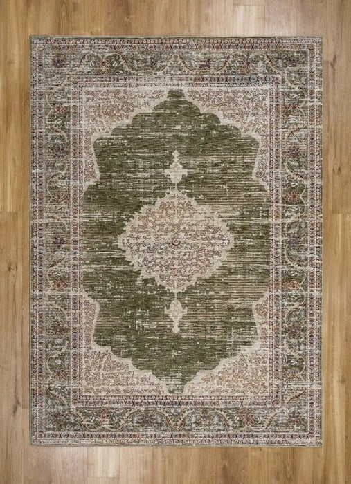 Mastercraft alhambra 6594b ivory green Green, Ivory Living Room  Rug.