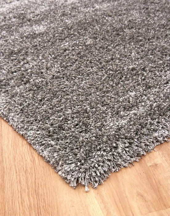 Mastercraft twilight 39001 9999 silver Grey Living Room Shaggy Rug.