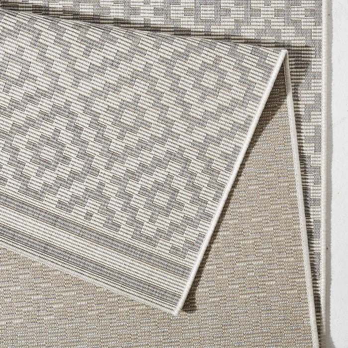 NorthRugs meadow raute grey cream Grey Living Room Striped Rug.