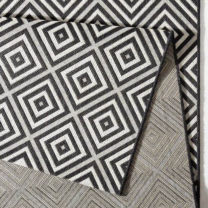 NorthRugs meadow karo black Black Living Room Striped Rug.