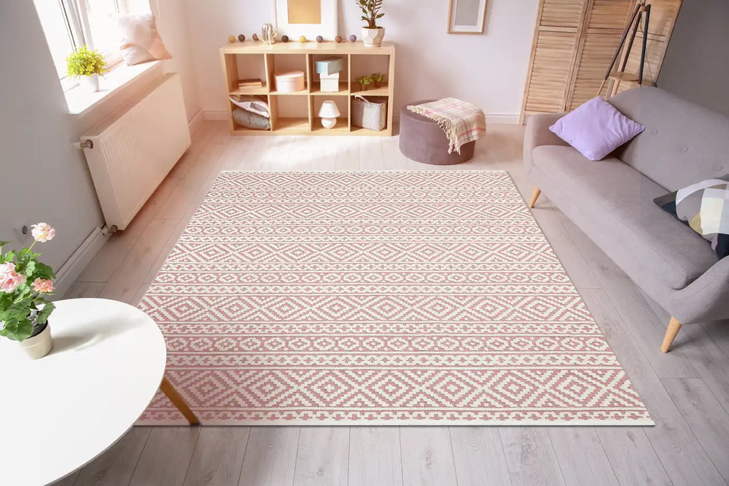 Concept Looms jazz rama jaz05 rose Pink Outdoor  Geometric Rug.
