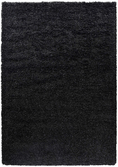 Serdim Rugs oxford 912 anthracite Grey, Black Living Room Shaggy Rug.