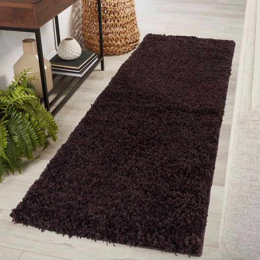 Serdim Rugs oxford 912 brown Brown Living Room Shaggy Rug.