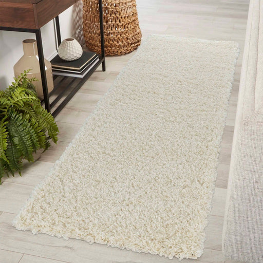 Serdim Rugs oxford 912 ivory Ivory Living Room Shaggy Rug.