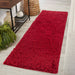 Serdim Rugs oxford 912 red Red Living Room Shaggy Rug.