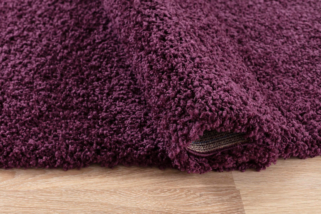 Serdim Rugs oxford 912 violet Purple Living Room Shaggy Rug.