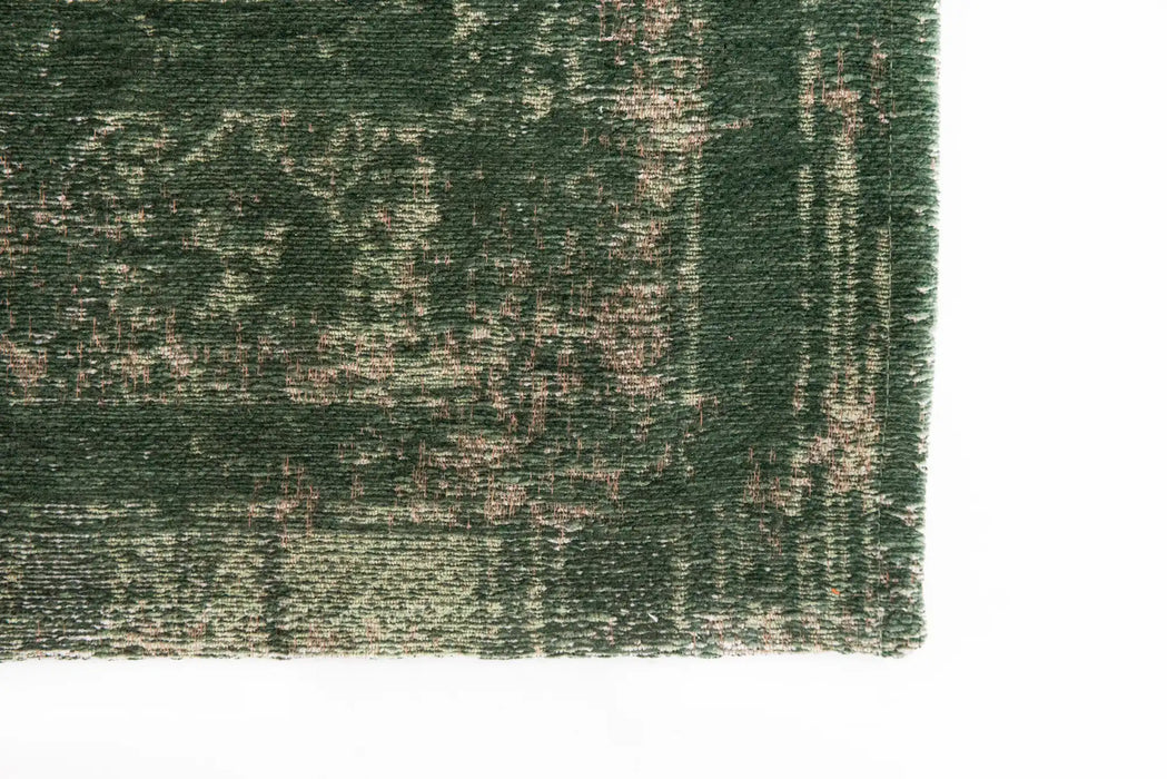 Louis de Poortere fading world medallion 9146 majestic forest Green Living Room Flat Weave Rug.
