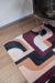 Louis de Poortere module nuance 9209 pink rohe Multicoloured, Pink Living Room Geometric Rug.