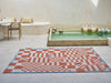 Louis de Poortere chess 9341 chess nude Orange, Cream Living Room  Rug.