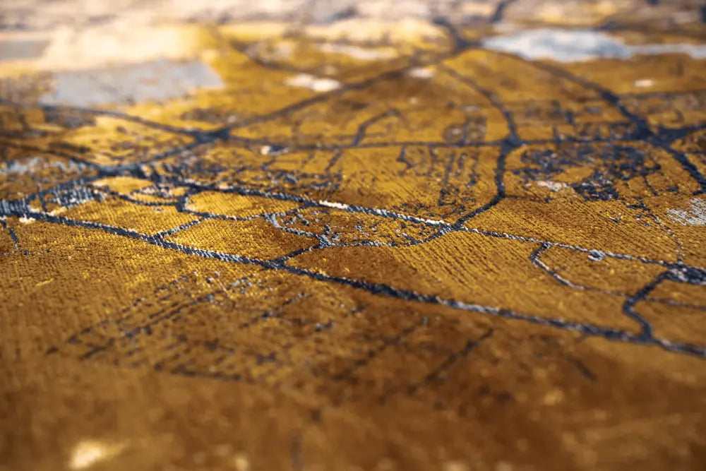 Cities Dubai Gold Sea 9698Washable Rug
