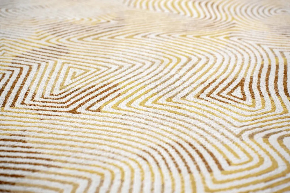 Meditation Coral Yellow Hippy 9799Washable Rug