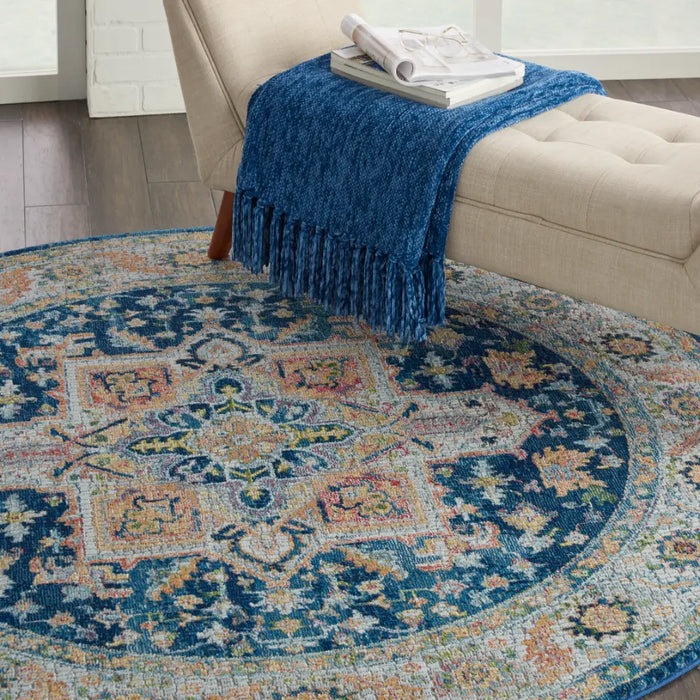 ANKARA GLOBAL ANR11 Blue Multi Rug