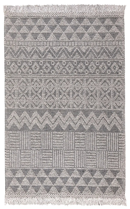 Anya ANYA01 Grey Black Rug