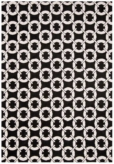 Asiatic arlo ar03 buckle black Black  Geometric Rug.