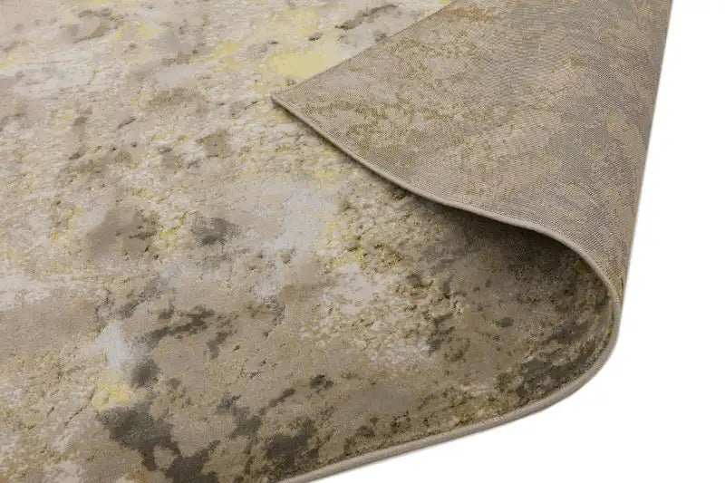 Asiatic aurora au04 galaxy Yellow, Beige Living Room  Rug.