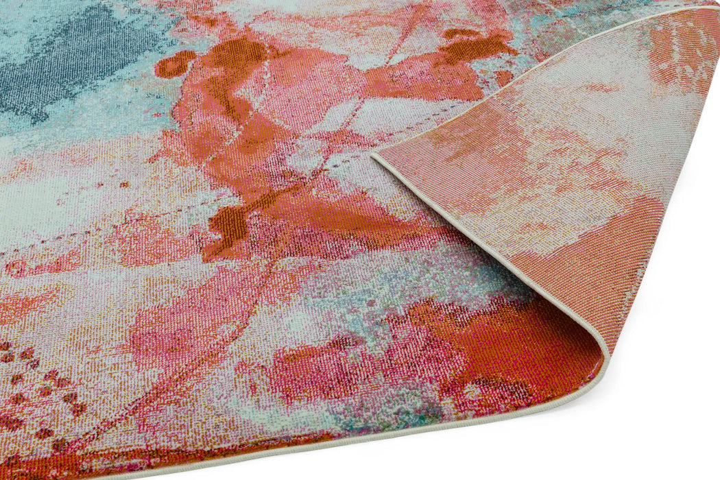 Asiatic amelie am06 sundown Blue, Ivory, Multicoloured, Red Living Room  Rug.