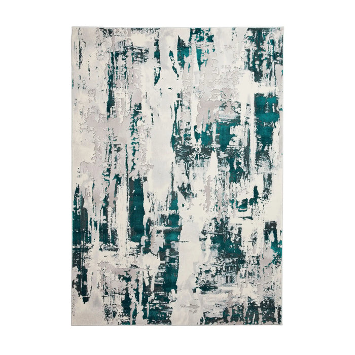 Think Rugs apollo gr579 grey green Green, Grey Living Room  Rug.