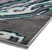 Think Rugs apollo gr584 grey green Green, Grey Living Room  Rug.