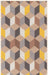 Serdim Rugs gel back arrow gold Brown, Yellow, Multicoloured Living Room Geometric Rug.