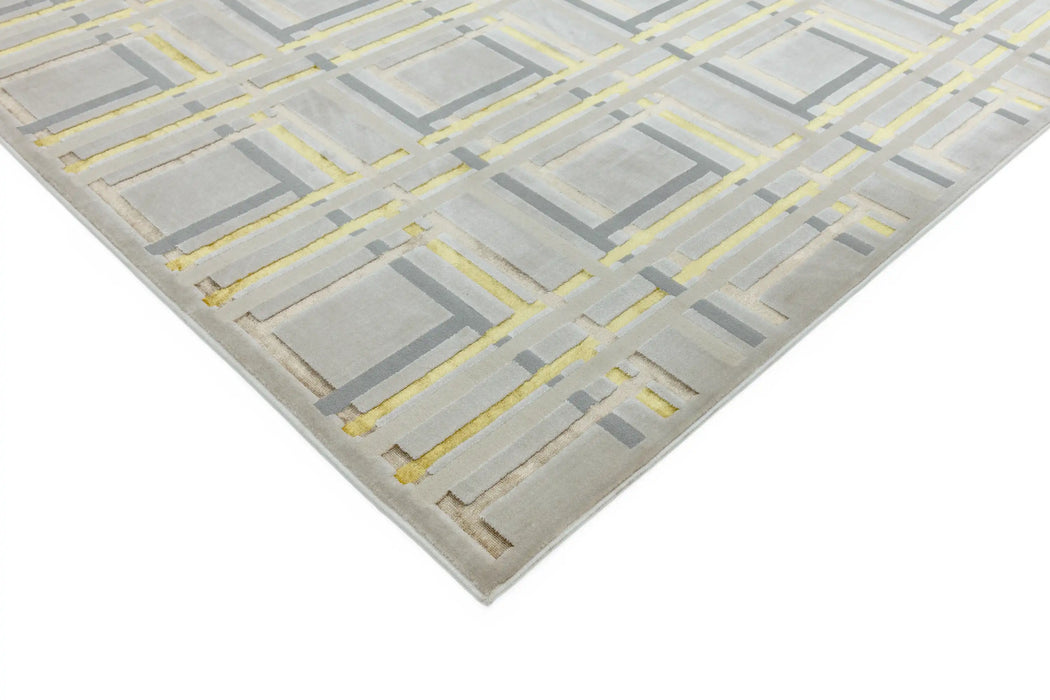 Asiatic aurora au15 elexus Grey, Yellow, Ivory, Multicoloured Living Room  Rug.