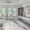 Asiatic aurora au22 quake Blue, Ivory, Cream Living Room  Rug.