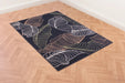 Rug Style designer poly autumn navy Multicoloured, Navy Living Room Floral Rug.