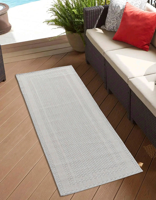 Serdim Rugs sky outdoor border silver Grey Living Room Floral Rug.