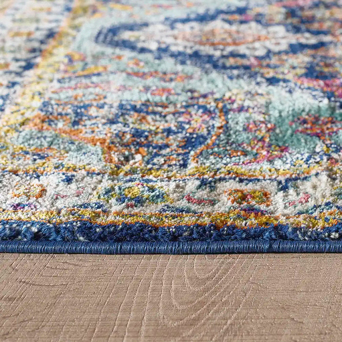 Origins grenada emerald Green, Multicoloured Living Room  Rug.