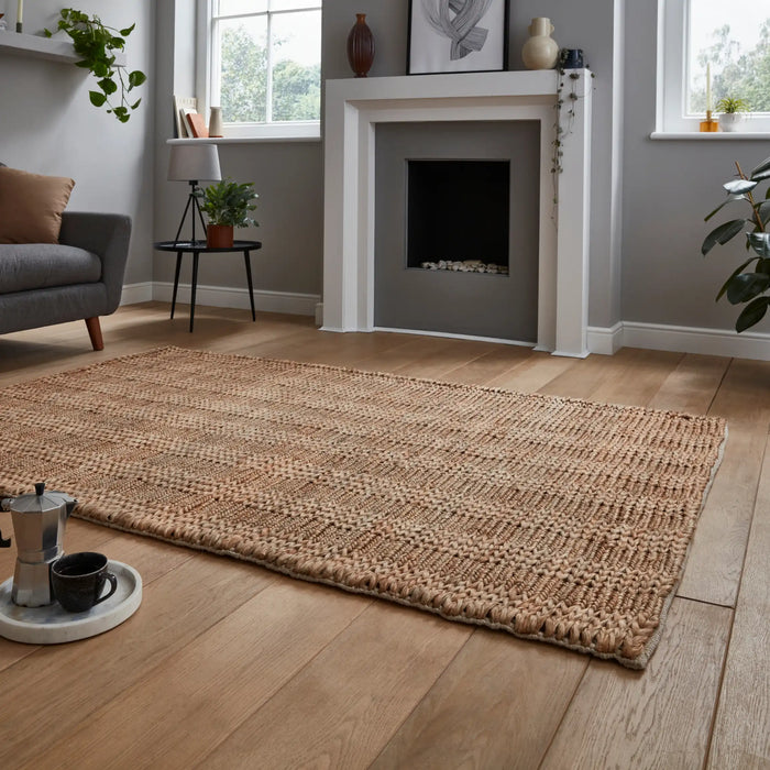 Think Rugs bazar jute 17965 natural Brown Living Room  Rug.