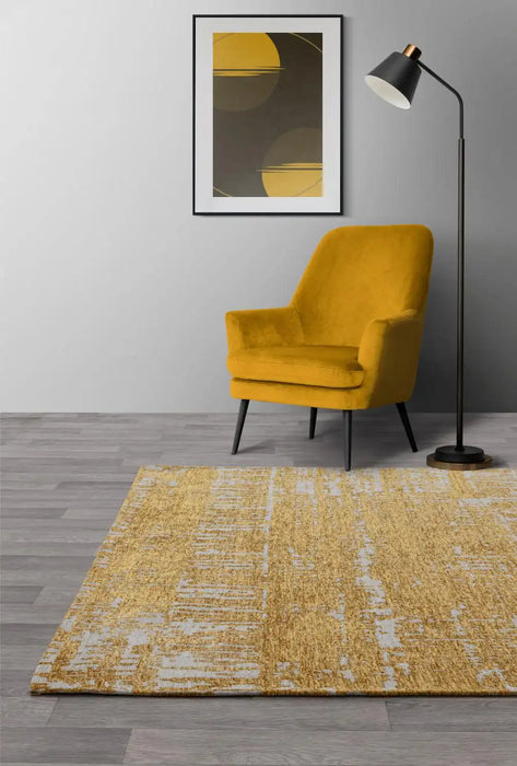Asiatic beau gold Yellow Living Room Flat Weave Rug.