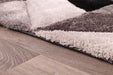URCO 3d carved blazon grey Grey, Black Living Room Geometric Rug.