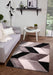 URCO 3d carved blazon grey Grey, Black Living Room Geometric Rug.