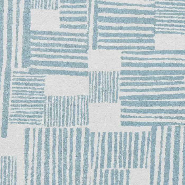 Catherine Lansfield Blocks Modern Abstract Blue Rug