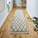 Think Rugs boho 8280 white black Black, Ivory, Cream Living Room Geometric Rug.