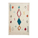 Think Rugs boho a859 multi Ivory, Multicoloured Living Room Geometric Rug.