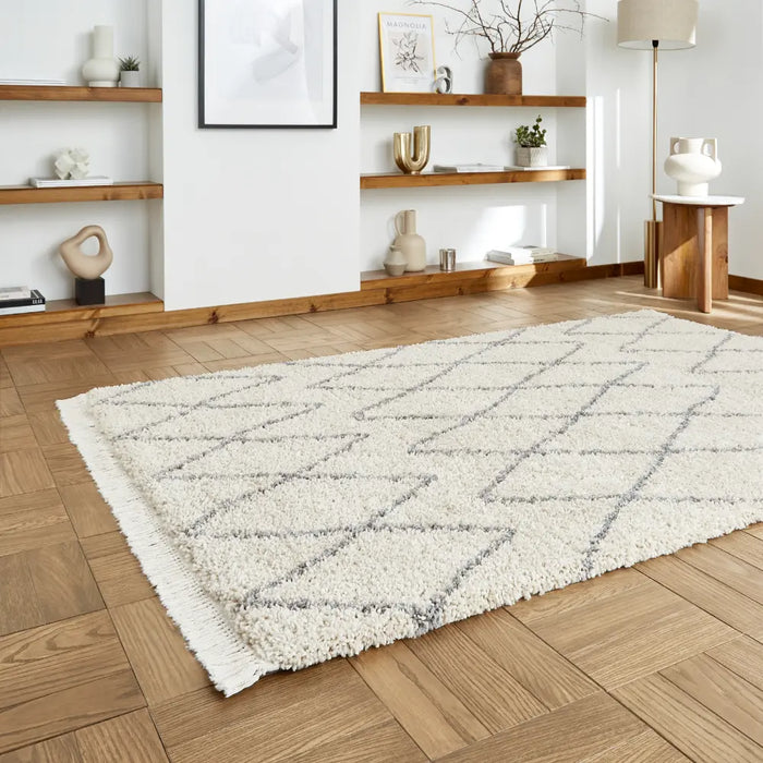 Boho 8280 Cream/Grey Berber Rug