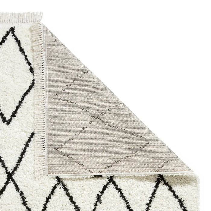 Boho 8280 White/Black Berber Rug
