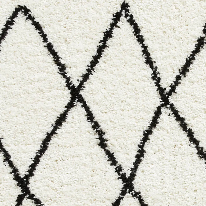 Boho 8280 White/Black Berber Rug