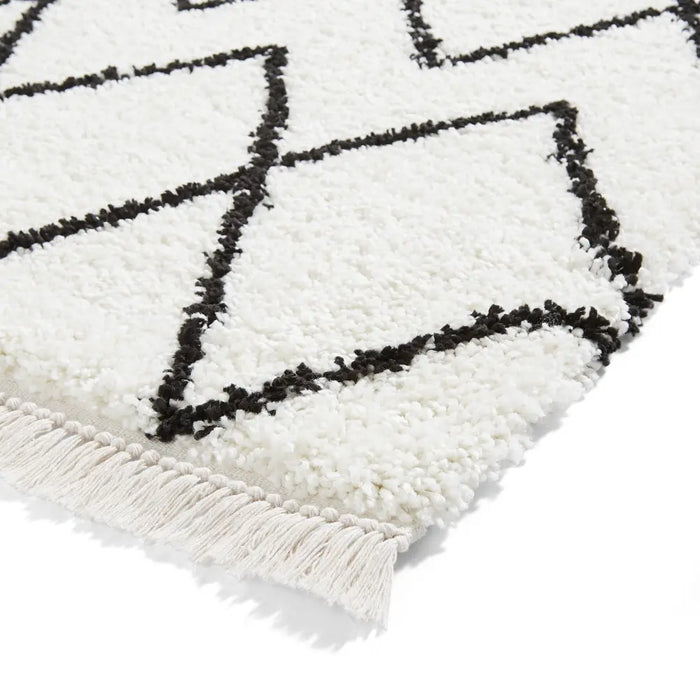 Boho 8280 White/Black Berber Rug