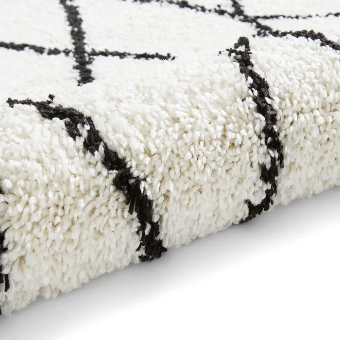 Boho 8280 White/Black Berber Rug