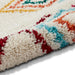 Think Rugs boho c444 multi Ivory, Multicoloured, Cream Living Room Geometric Rug.