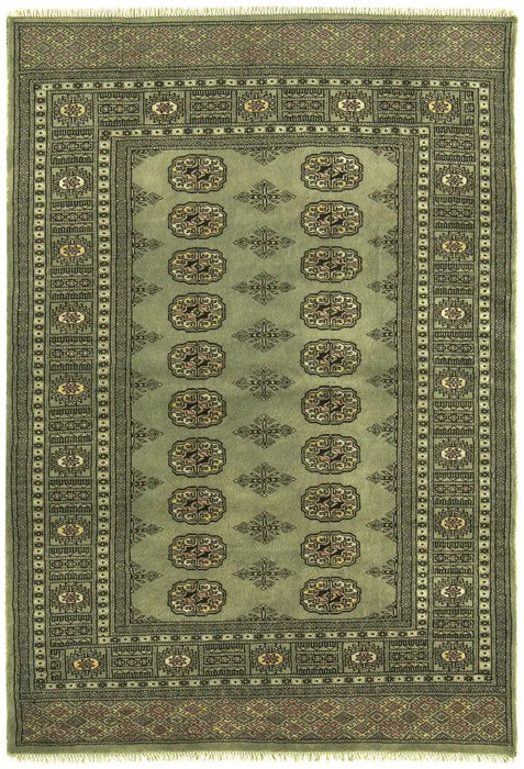 Asiatic bokhara green Green Living Room Wool Rug.