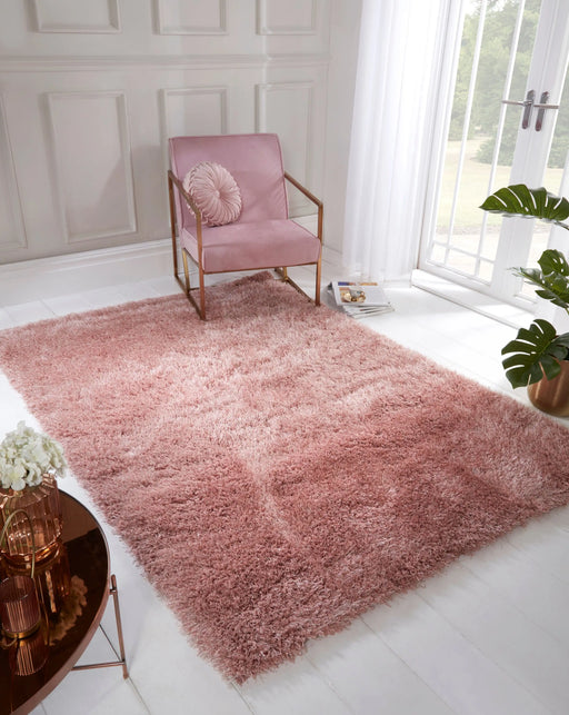 URCO boston boston blush Pink Living Room Shaggy Rug.
