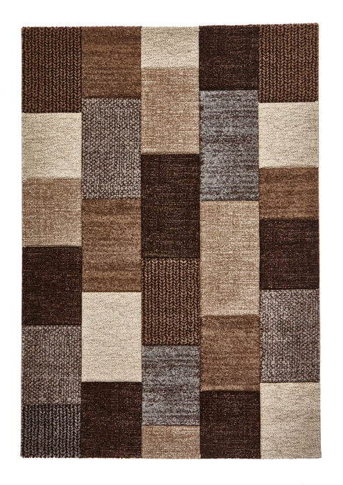 Think Rugs brooklyn 21830 beige grey Grey, Beige Living Room  Rug.