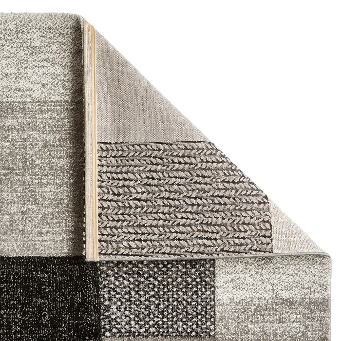 Think Rugs brooklyn 21830 grey black Grey, Black Living Room  Rug.