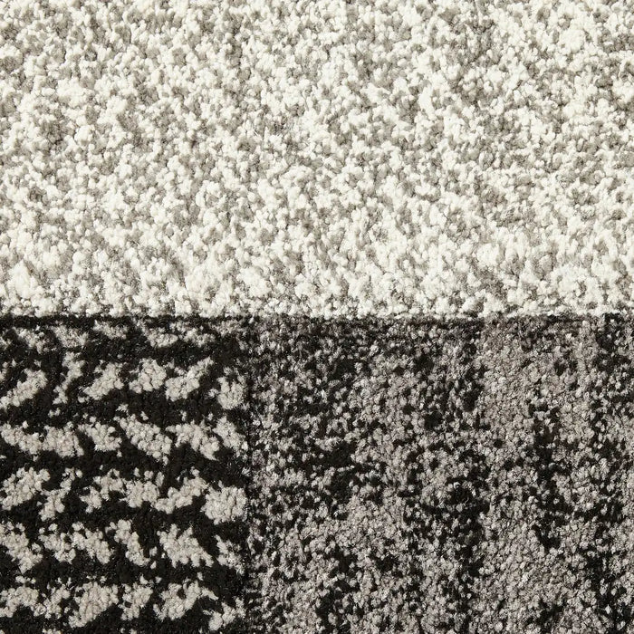 Think Rugs brooklyn 21830 grey black Grey, Black Living Room  Rug.