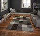 Think Rugs brooklyn 646 grey Grey Living Room  Rug.