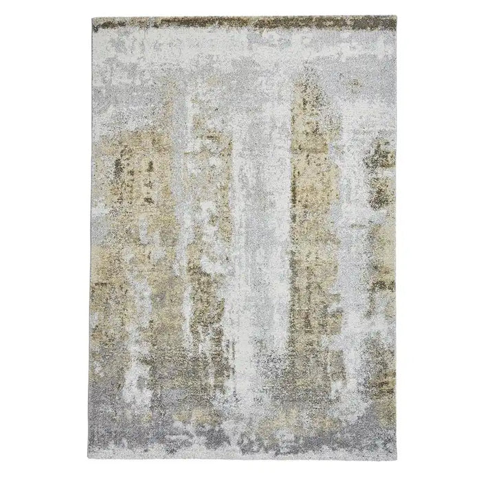 Think Rugs brooklyn 8595 ivory yellow Yellow, Ivory Living Room  Rug.
