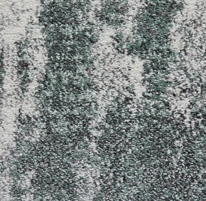 Think Rugs brooklyn 8595 ivory green Green, Ivory Living Room  Rug.